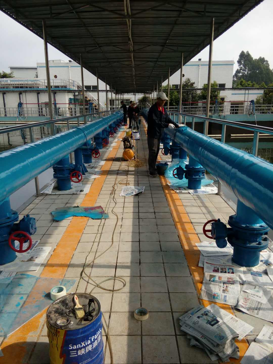 重庆市沙坪坝排水有限公司除锈上漆