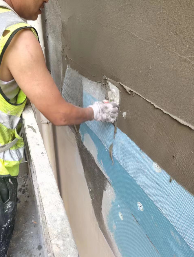 金悦城抗裂砂浆加网格布